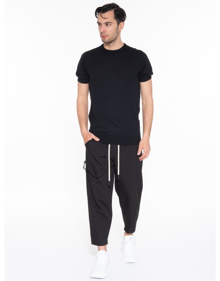 OVER-D T-shirt νημάτινο OM547MG Μαύρο OVER-D - 6