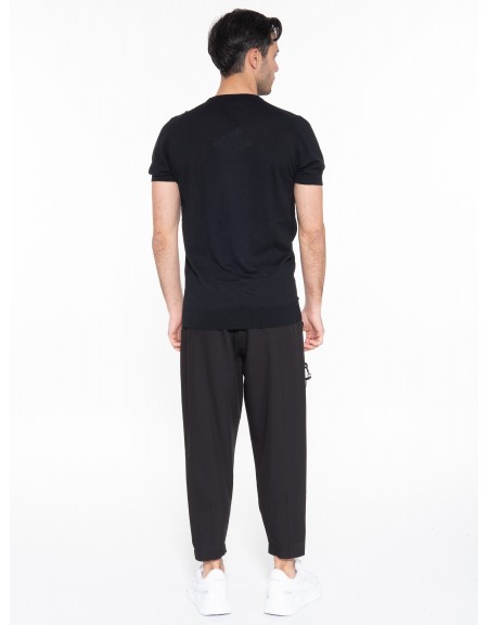 OVER-D T-shirt νημάτινο OM547MG Μαύρο OVER-D - 8