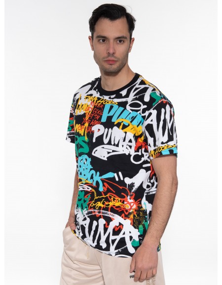 PUMA T-shirt 539246 01 Graffiti Tee Black PUMA - 4