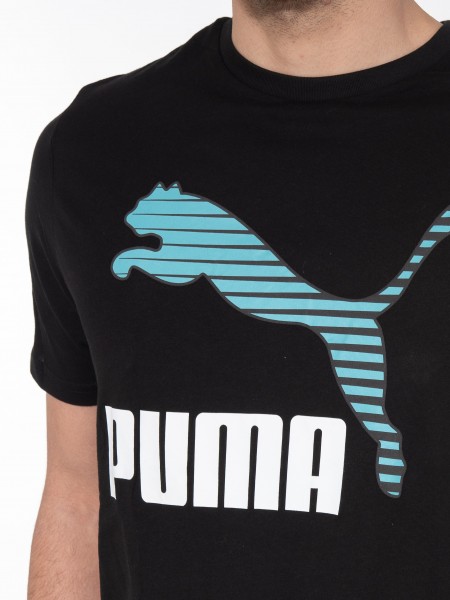 PUMA T-shirt 534652 01 Classics Logo Interest Tee Μαύρο PUMA - 5