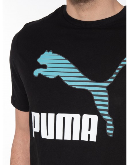 PUMA T-shirt 534652 01 Classics Logo Interest Tee Μαύρο PUMA - 5