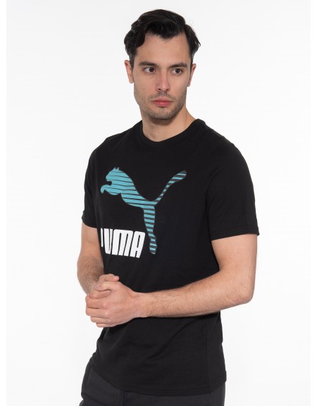 PUMA T-shirt 534652 01 Classics Logo Interest Tee Black PUMA - 4
