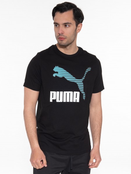 PUMA T-shirt 534652 01 Classics Logo Interest Tee Black PUMA - 3