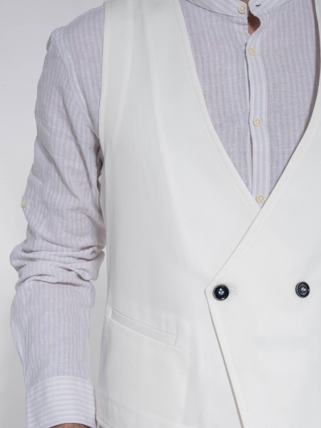 OVER-D Γιλέκο blazer OE1S2S3I03 Λευκό OVER-D - 5