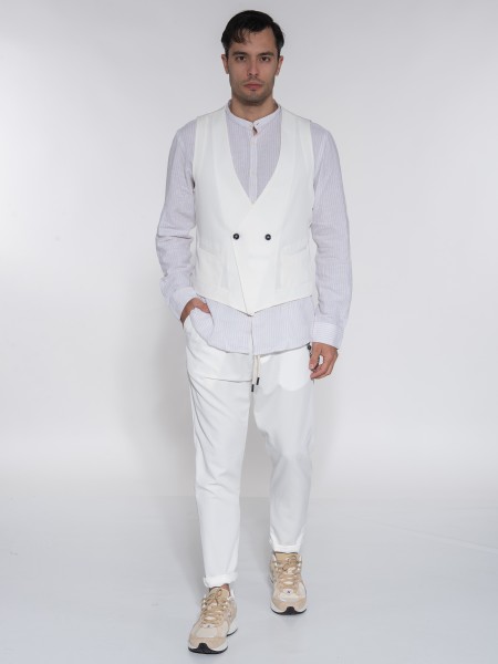 OVER-D Γιλέκο blazer OE1S2S3I03 Λευκό OVER-D - 6