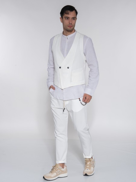 OVER-D Γιλέκο blazer OE1S2S3I03 Λευκό OVER-D - 9