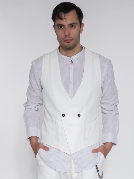 OVER-D Γιλέκο blazer OE1S2S3I03 Λευκό OVER-D - 1