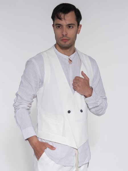 OVER-D Γιλέκο blazer OE1S2S3I03 Λευκό OVER-D - 3