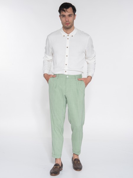 OVER-D Chino Παντελόνι OE1S2S3P29 Φυστικί - Πράσινο OVER-D - 7