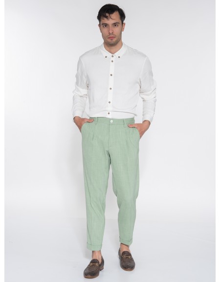 OVER-D Chino Παντελόνι OE1S2S3P29 Φυστικί - Πράσινο OVER-D - 7