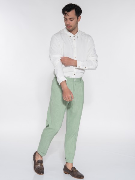 OVER-D Chino Παντελόνι OE1S2S3P29 Φυστικί - Πράσινο OVER-D - 11