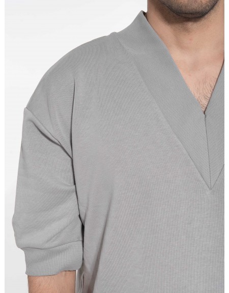 NINETEEN Short sleeve sweatshirt K23-X1044 Grey NINETEEN - 5