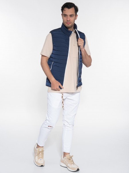 OVER-D Sleeveless jacket mao OC1S0S0J01 Blue OVER-D - 7