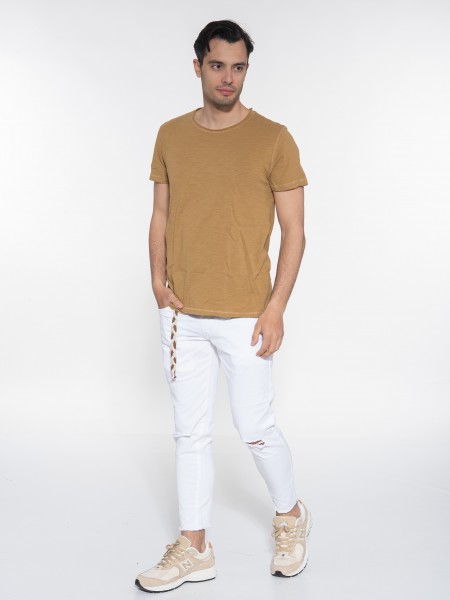 GABBA t-shirt KONRAD STRAIGHT SLUB P5104 gold GABBA - 9