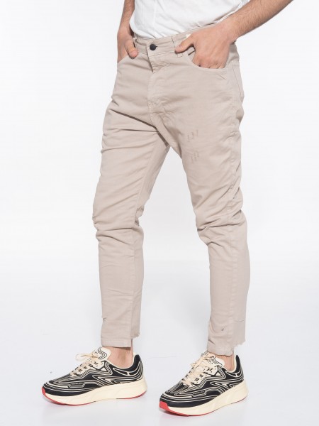 OVER-D Jean Παντελόνι OE1S2S3P43 Μπεζ OVER-D - 4