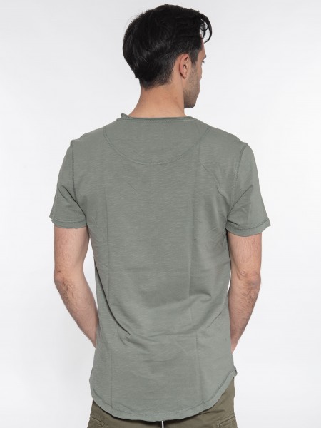 GABBA T-shirt KONDAR SLUB Tee P5889 Χακί GABBA - 2