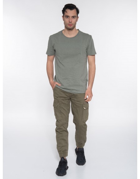 GABBA T-shirt KONDAR SLUB Tee P5889 Khaki GABBA - 6