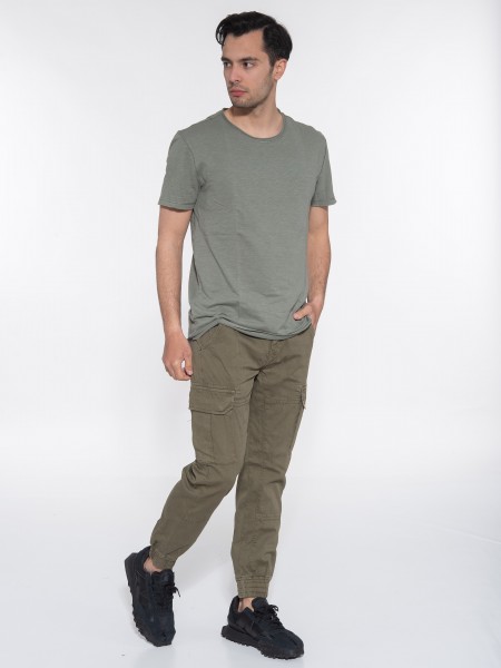 GABBA T-shirt KONDAR SLUB Tee P5889 Khaki GABBA - 7