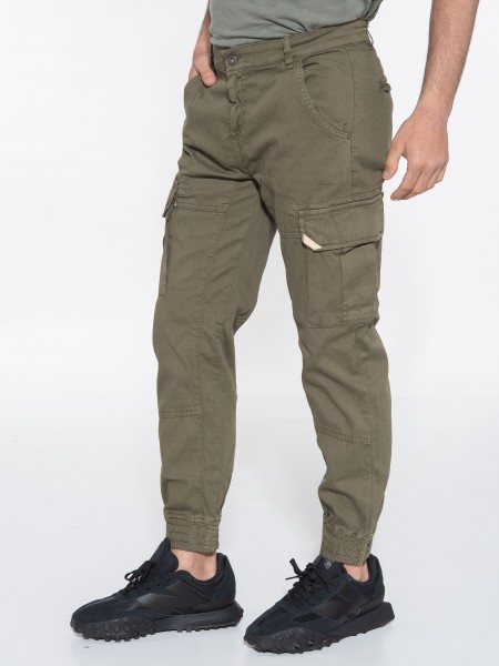 OVER-D Cargo Παντελόνι πικέ OT1S2S2P10 Χακί OVER-D - 4