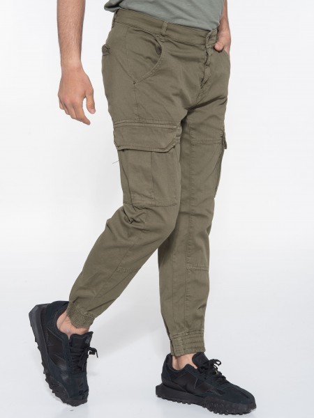 OVER-D Cargo Παντελόνι πικέ OT1S2S2P10 Χακί OVER-D - 3