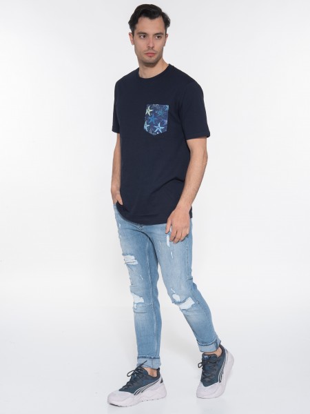 OVER-D T-shirt OE1S2S3T24 Μπλε navy OVER-D - 8