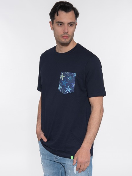 OVER-D T-shirt OE1S2S3T24 Μπλε navy OVER-D - 4