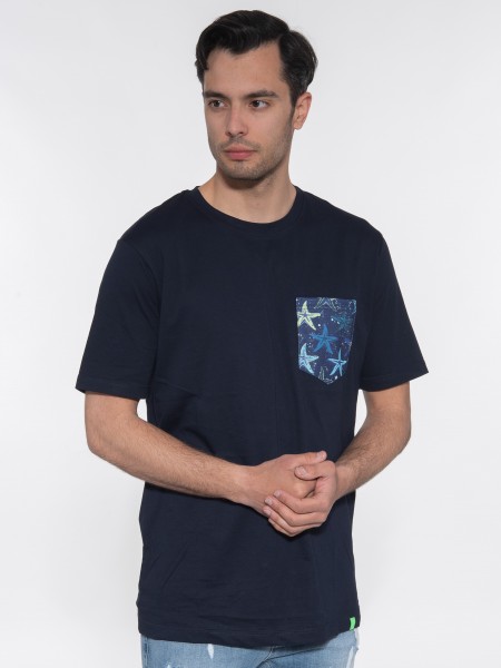 OVER-D T-shirt OE1S2S3T24 Μπλε navy OVER-D - 3