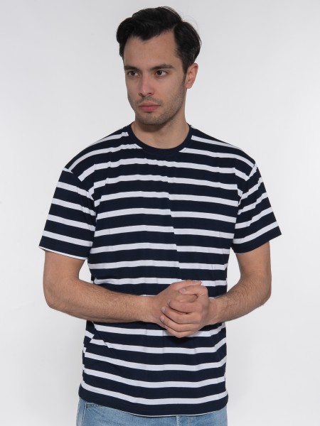 OVER-D T-shirt ριγέ - μαρινέρα OE1S2S3T51 Μπλε - Λευκό OVER-D - 3