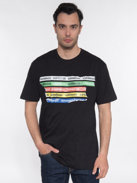 G2FIRENZE T-shirt STRIPES Μαύρο G2FIRENZE - 1