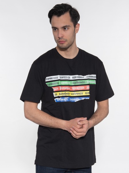G2FIRENZE T-shirt STRIPES Μαύρο G2FIRENZE - 3