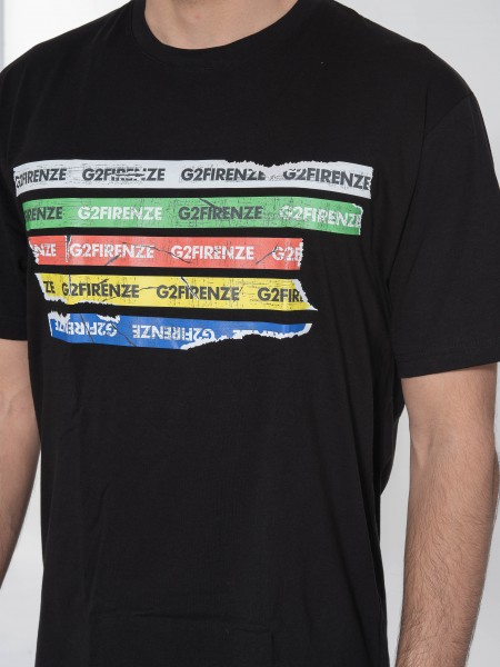 G2FIRENZE T-shirt STRIPES Μαύρο G2FIRENZE - 5
