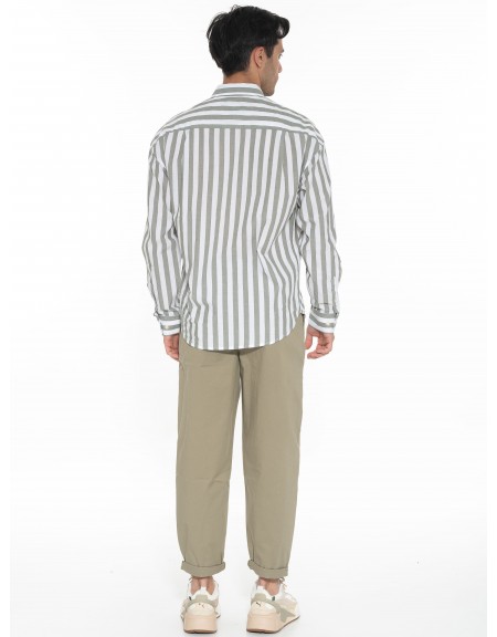 GABBA Striped Shirt HARVEY LS White - Olive GABBA - 8