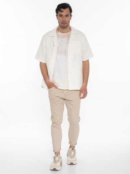 GABBA Shirt - Jacket OLIVIER RESORT WAFFLE SS Ecru GABBA - 6