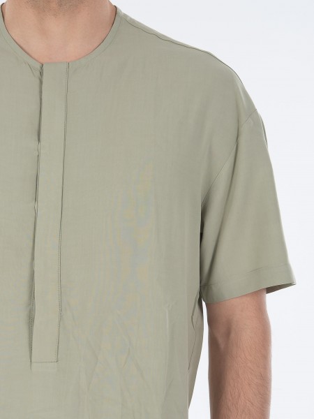 NINETEEN Shirt mao K23-1030 Olive NINETEEN - 5