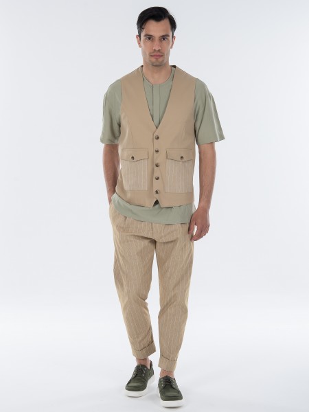 NINETEEN Shirt mao K23-1030 Olive NINETEEN - 7