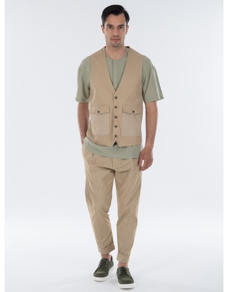 NINETEEN Shirt mao K23-1030 Olive NINETEEN - 7