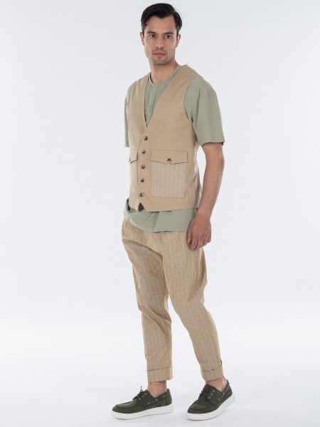 NINETEEN Shirt mao K23-1030 Olive NINETEEN - 10