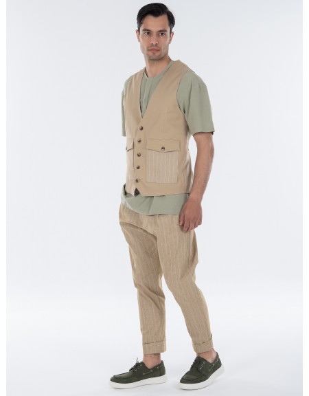 NINETEEN Shirt mao K23-1030 Olive NINETEEN - 10