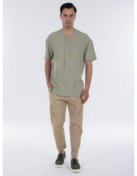 NINETEEN Shirt mao K23-1030 Olive NINETEEN - 6