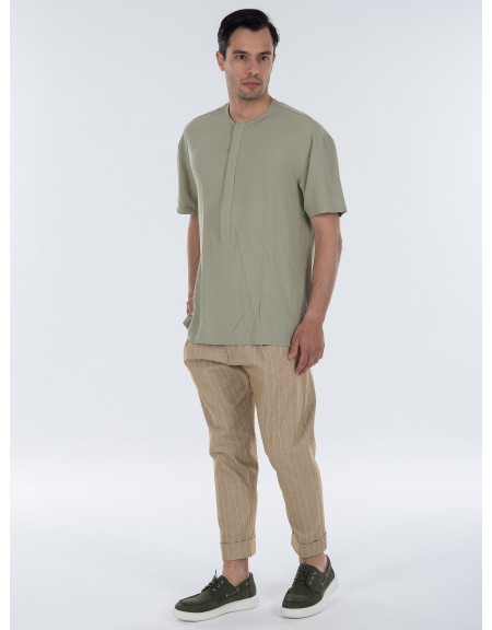 NINETEEN Shirt mao K23-1030 Olive NINETEEN - 11