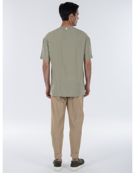 NINETEEN Shirt mao K23-1030 Olive NINETEEN - 9