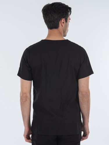 TAG T-shirt λινό TMSS22407 MONTANITA Μαύρο