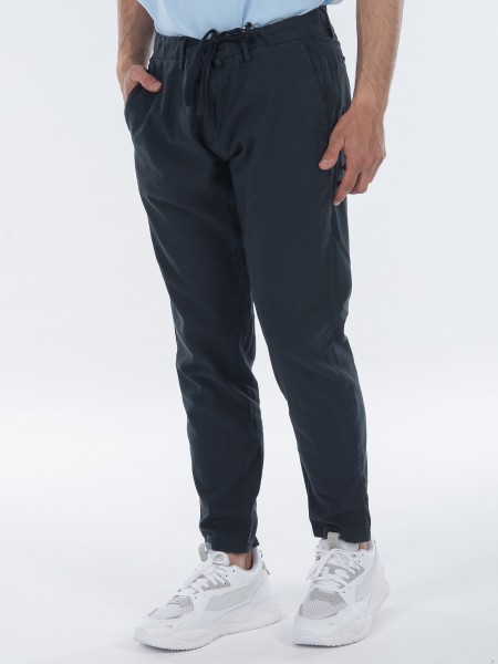 OVER-D Chino Παντελόνι λινό OC1S0S0P05 Μπλε OVER-D - 4