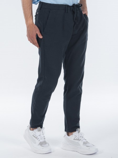 OVER-D Chino Παντελόνι λινό OC1S0S0P05 Μπλε OVER-D - 3