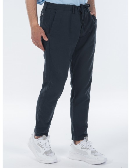 OVER-D Chino Παντελόνι λινό OC1S0S0P05 Μπλε OVER-D - 3