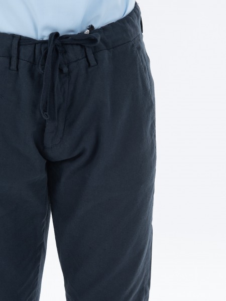 OVER-D Chino Παντελόνι λινό OC1S0S0P05 Μπλε OVER-D - 5