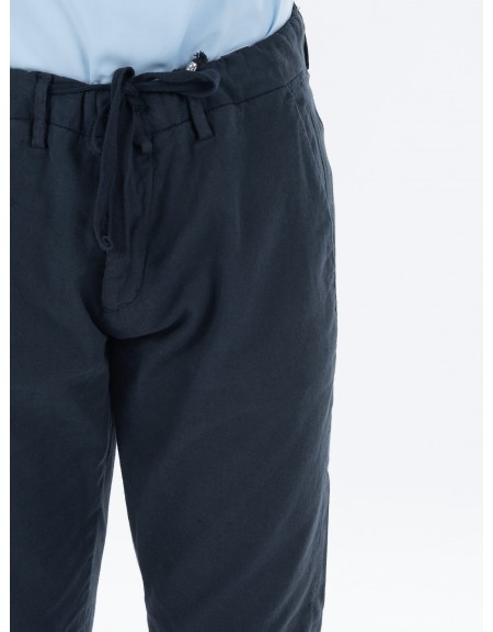 OVER-D Chino Παντελόνι λινό OC1S0S0P05 Μπλε OVER-D - 5