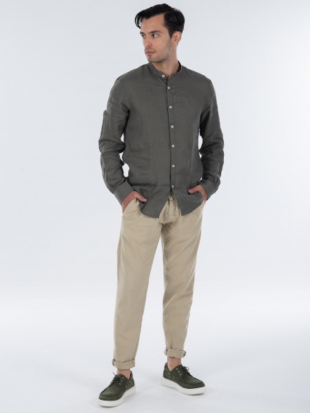 OVER-D Chino Linen Pants OC1S0S0P05 Beige OVER-D - 7