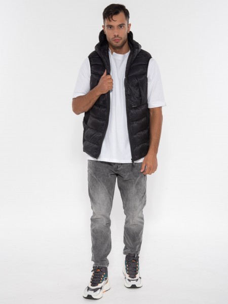KRAKATAU Sleeveless jacket QM408 Black KRAKATAU - 6