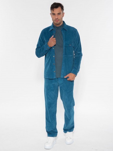 XAGON MAN Corduroy pants 2ZX94ZA Petrol XAGON MAN - 6